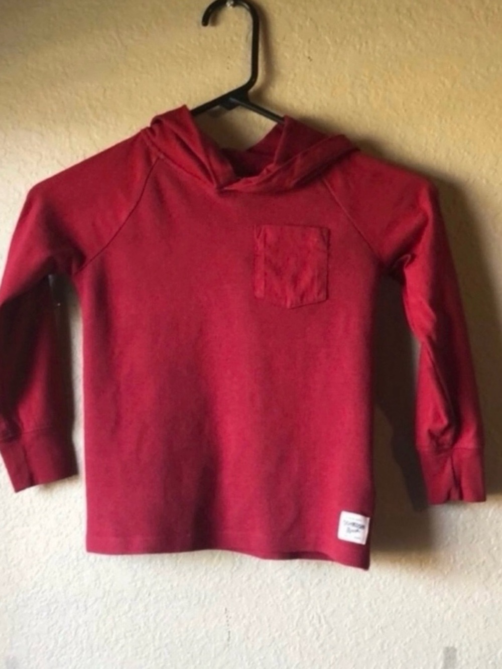 OshKosh Shirt Boys Red Long Sleeve Pullover Hoodie Shirt Casual Top Boys 5